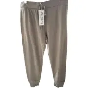 Wild Fox Jack Joggers Pigment Khaki Tan, Size XL High Waisted, Drawstring Waist