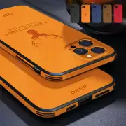 For iPhone 16 15 14 13 Pro Max 12 Pro 11 Max XR Case Leather Silicone Back Cover