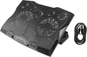 Laptop Cooling Stand with Fan, Variable Speed 3400 RPM Fans Notebook Cooler Stand, Height Adjustable Laptop Cooling Pad for Tablet Gaming Working