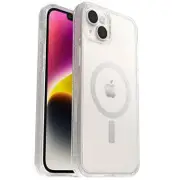 OtterBox Apple iPhone 14 Plus Symmetry Series+ Clear Antimicrobial Case for MagSafe - Stardust (Clear Glitter) (77-89192)