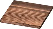 Yamashita Kogei 15036420 Trivet, Color 7.1 x 7.1 inches (18 x 18 cm), Grilled Cedar Square Plate, 7.1 inches (18 cm)