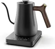 Electric Gooseneck Kettle 0.8L, 304 Stainless Steel Smart Professional Coffee and Tea Pot, Automatic Temperature Control and Constant Temperature, 1000W Quick Heating (Black)