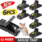 6x Plastic Mouse Traps Trap Reusable Mice Rat Snare Catcher Rodent Indoor New