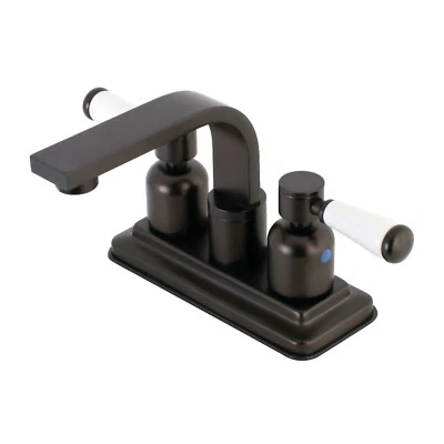Kingston Brass KB8465DPL 4" Centerset Bathroom Faucet with Push Pop-Up, Bronze
