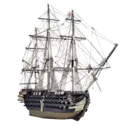 Building Blocks Set - 3D Metal Puzzle HMS Victory Ship - DIY Assembly Model Kit