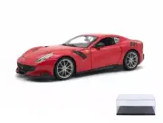 DIECAST CAR & DISPLAY CASE FERRARI F12 TDF RED BBURAGO 26021R 1/24 DIECAST CAR