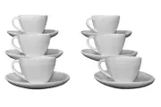 DIANE VON FURSTENBERG DVF Pebblestone Demitasse Espresso Cup & Saucer Set/6 New