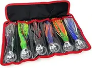 Capt Jay Fishing trolling Lure (9 inch) 6pcs / 8pcs Package Fishing trolling Lure Offshore Big Game trolling Lure for Marlin Tuna Mahi Wahoo.