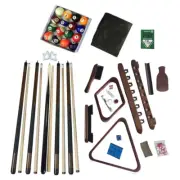 Deluxe Hardwood Maple Billiards Pool Table Accessory Kit With Walnut Finish