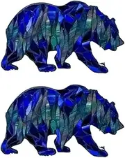 Daiilg 2PCS DIY Mountain Range Mosaic Kit Funy Sunflower Mushroom Stained Glass Craft Stained Glass Mosaic Kit Easy Install,A