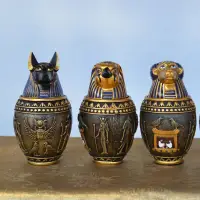 在飛比找蝦皮購物優惠-✈️古埃及法老文化古物👍🏻埃及擺設罐 阿努比斯 老鷹 狒狒 