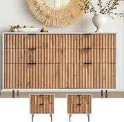 [Merryluk] Bedroom Sets Chelsea Chest of 6 Drawers,2 Bedside Tables Bundle Chest of Drawers, Storage Dressers Organizer for Bedroom, Living Room, Hallway