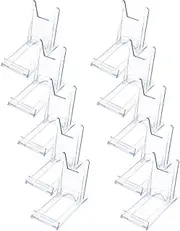 Clear Plastic Plate Stands, 10Pcs Angle Plastic Display Stand Easels,Clear Display Easel,Plate Stand Holder,Acrylic Plate Stands Plastic Display Holders Picture Plate Holders Clear Mini Easels Stands