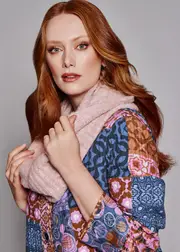 [Taking Shape] Taking Shape Rib Knit Snood in Blush - Women's Accessories Blush