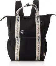 Peanuts SNOOPY Backpack Zip BLACK Marimocraft Japan SPZ-3287
