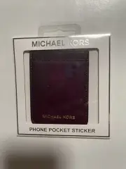 MICHAEL KORS PHONE LEATHER POCKET WALLET DAMSON/PLUM NIP