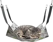 Cat Hammock Bed - Cat Bed with Hooks | Kitten Hanging Swing | Warm Kitten Hammock | Space Saving Pet Hammock | Reversible Pet Cage Hammock | Hammock for Napping, Relaxing, Playing, Sleeping