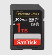 SanDisk Extreme Pro SDXC SDXXD 1TB V30 U3 C10 Memory Card