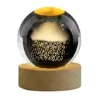 Artistic Base Crystal Ball Nightlight Featurings Energy Efficient LED Light