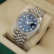 Rolex Datejust 41 Blue Diamond 126334 Fluted Bezel Jubilee Unworn Complete