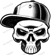 HipHop Skull Death Mask Self-adhesive Vinyl Decal