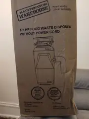 NEW 1/2 HP Disposal MAINTENANCE WAREHOUSE 405750 with Out Attached Power Cord