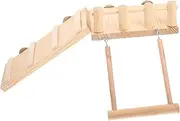1 Set Hamster Ladder Wear Resistant Chinchilla Swing and Decorative Platform Durable Pet Cage Accessory for Training and Play Safe for Animals