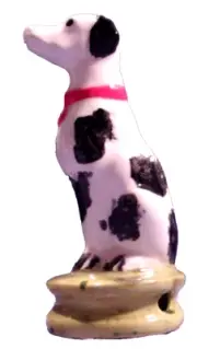 ++=Dog K*766-15.2835 Ceramic Dalmation w/Red Collar Pie VENT