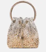 [Jimmy Choo] Jimmy Choo Bon Bon embellished bucket bag One Size gold