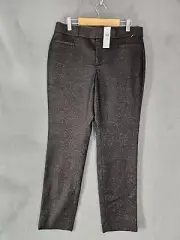 NWT Banana Republic Womens Size 4 Metallic Black Bootcut Trousers Pants Sloan