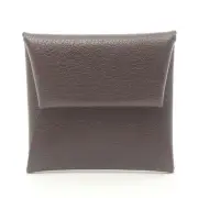 Hermes Bastia Rouge Serie Coin Case Wallet Chevre Chevre Women's Brown [Used]