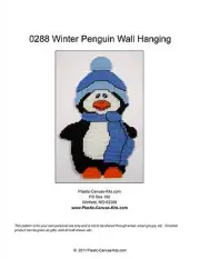 Winter Penguin Wall Hanging-Plastic Canvas Pattern or Kit
