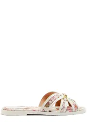 Zimmermann Prisma Floral-print Canvas Sliders - Orange - 38 (IT38 / UK5) 38 (IT38 / UK5)