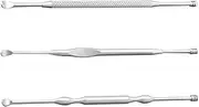 FRCOLOR 3Pcs Stainless Steel Ear Picks Double Headed Ear Scoops for Safe and Ear Wax Removal Compact and Portable Ear Cleaning Tools for Home and Travel