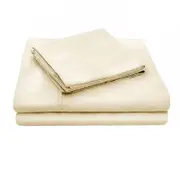 Accessorize Tencel Cotton Blend Sheet Set Cream (Also Known as Stone) Single