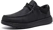 [FW FRAN WILLOR] Men's Slip-On Loafers Lightweight Casual Walking Shoes for Men Non Slip Canvas Loafer Classic Driving Boat Shoe