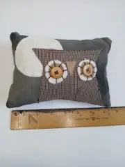 Primitive Owl Moon Pillow Hand Made Halloween Fall Decor