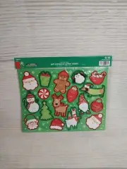 New! 34 Glitter Sticker Gift Tags Labels Christmas Presents Santa Snowman Gnome