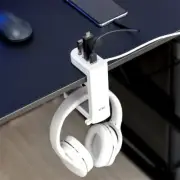 360° Headset Earphone Headphone Stand Hook Hanger Holder + USB 3.0 2.0 Data Hub