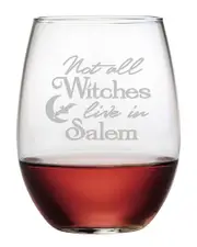 Susquehanna Set of 4 Not All Witches Stemless Wine Glasses