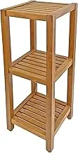SPATEAK Select 3-Tier Freestanding Square Shelf, Bath Stand, Multifunctional Storage Rack for Bathroom, Kitchen, Living Room, Bed Room, Entryway, Indoor/Outdoor, RB-144