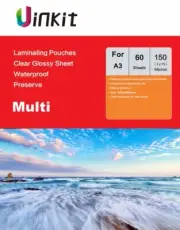 A3 Hot Laminating Pouches 303x426mm Sheets 150Micron75x2 Transparent Film Uinkit