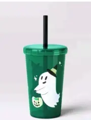 12oz Green Ghost Tumbler w/Straw Hyde and Eek Boutique Halloween Target NEW 2024