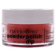 Cuccio Pro Powder Polish Nail Colour Dip System - Red with Orange Undertones by Cuccio for Women - 0.5 oz Nail Powder