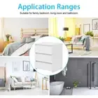 White Modern Bedside Table Nightstand with 3 Storage Drawers Bedroom Furniture