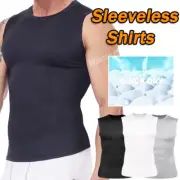 Mens Slimming Body Shaper Compression Vest Sport Shirts Qiuick Dry Underwear