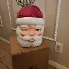 NEW Pottery Barn Cheeky Santa Ceramic Cookie Jar Christmas Holiday