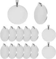 'DELORIGIN Blanks Metal Charms Stainless Steel Engraving Blanks 1'' Circle Bl...