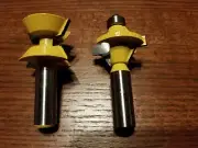 1/2" Shank Router Bit Set 120 Degree Woodworking Groove Chisel Cutter Tool 2Pcs