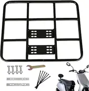 Metal Cargo Rack,Detachable Rear Rack Hitch Cargo Carrier | Heavy-Duty Cargo Rack, Electric Vehicle Rear Shelf, Rear Tail Rack Takeaway Box Bracket for Food Box